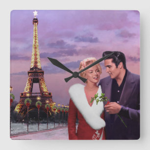 Relógio Quadrado Feriado de Paris