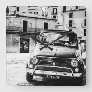 Relógio Quadrado Fiat 500, cinquecento em Italia, presente clássic