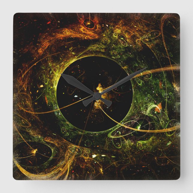 Relógio Quadrado Ficção científica da viagem espacial de Galactica (Frente)