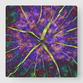 Relógio Quadrado Fissuras no tempo