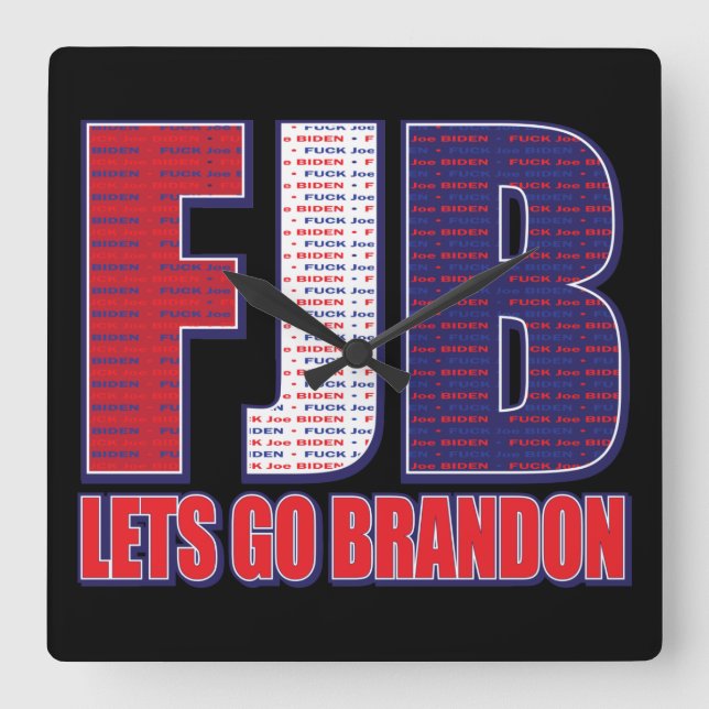 Relógio Quadrado FJB Vamos Brandon (Frente)