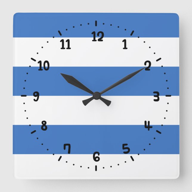 Relógio Quadrado Flag of Tallinn, Estonia Square Wall Clock (Frente)