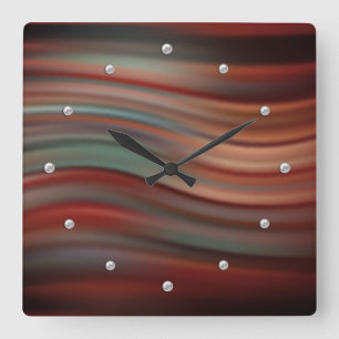 Relógio Quadrado Flo líquido design de textura simples moderna de s