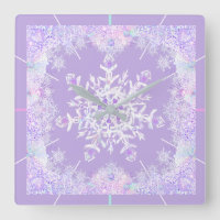 floco de neve roxo leve e coração brilhando