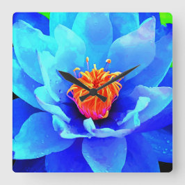 Relógio Quadrado Floral clock