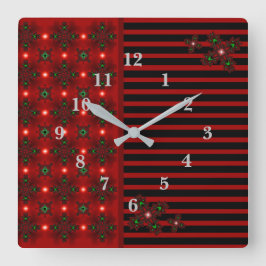 Relógio Quadrado Flores de Artdeco no Estilo Retroativo