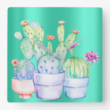 Flores De Cactus - Pintura Rosa De Coral