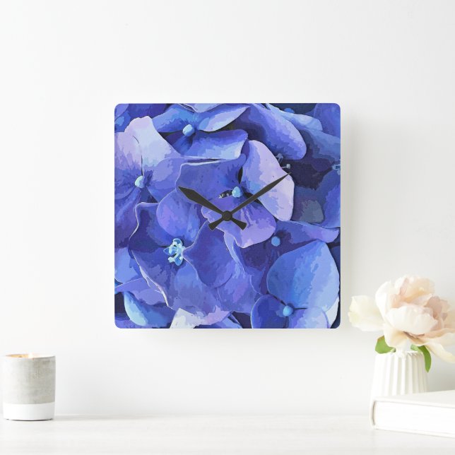 RELÓGIO QUADRADO FLORES DE JARDIM (Lar)