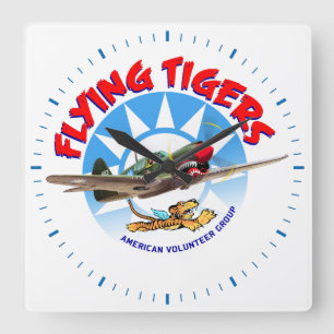 Relógio Quadrado Flying Tigers