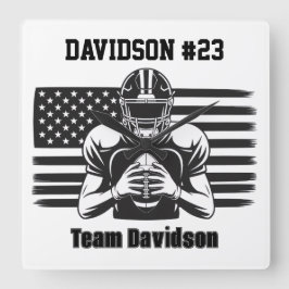 Relógio Quadrado Football Wall Clock