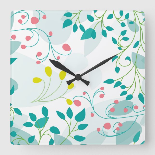 Relógio Quadrado Forest reloj (Frente)