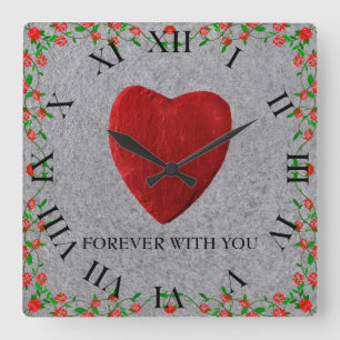 Relógio Quadrado Forever with you