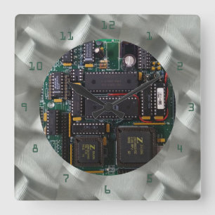 Relógio Quadrado Forma simulada de PCB sob a forma de PCB sob a for