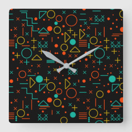 Relógio Quadrado Formas geométricas