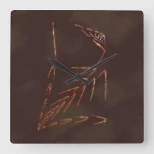 Relógio Quadrado Fóssil jurássico