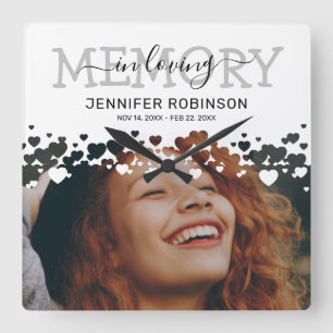 Relógio Quadrado Foto do Memorial Keepsasaame