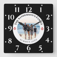 Foto personalizada da família na âncora vermelha d