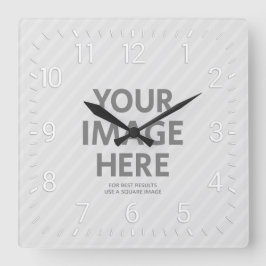 Relógio Quadrado Foto personalizada do Big Square Clocks