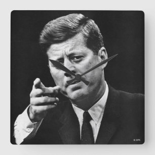 Relógio Quadrado Fotografia de John F. Kennedy 3