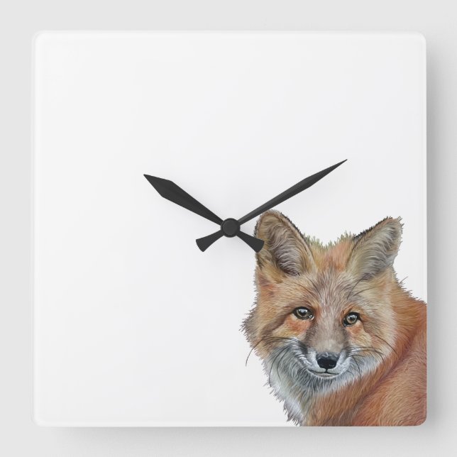Relógio Quadrado Fox Clock (Frente)