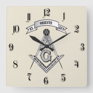 Relógio Quadrado Freemasonry sign
