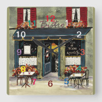 French Bistro Acrylic Wall Clock