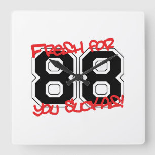 Relógio Quadrado Fresco para 1988