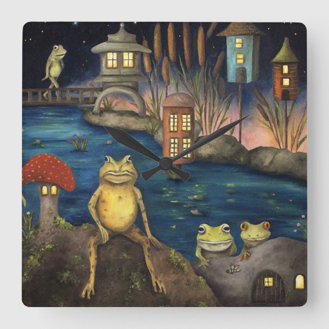 Relógio Quadrado Frogland (Frente)