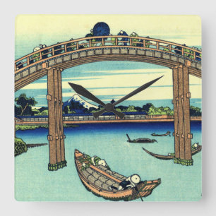 Relógio Quadrado Fuji seen through the Mannen Bridge at Fukagawa