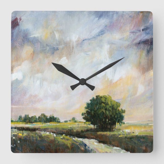 Relógio Quadrado Fulgor ambarino II (Frente)