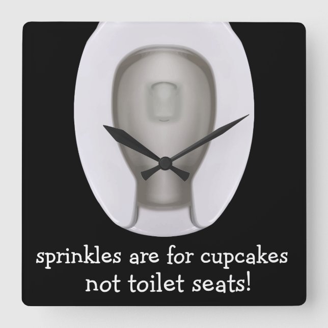 Relógio Quadrado Funny Bathroom Novelty Wall Clocks (Frente)