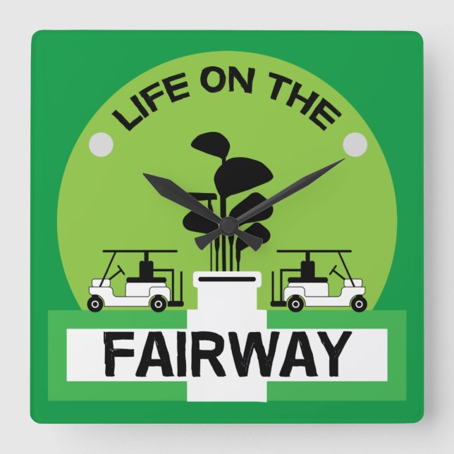 Relógio Quadrado Funny Golfing Pros Golfing Fanatics Sports (Frente)