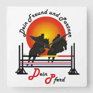 Relógio Quadrado Für Pferde und Pferdesport Liebhaber Uhr