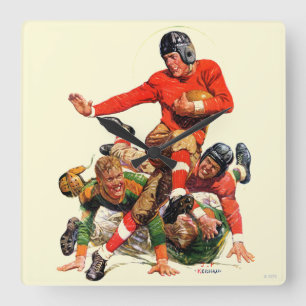 Relógio Quadrado Futebol do Colégio