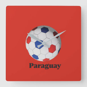 Relógio Quadrado Futebol Paraguaio