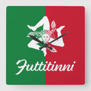 Relógio Quadrado Futtitinni Sicily Trinacria