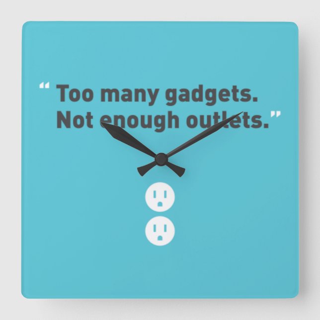 Relógio Quadrado Gadgets (Frente)