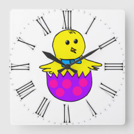 Relógio Quadrado Galinha