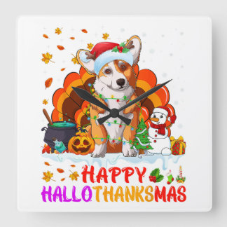 Relógio Quadrado Gatos De Bruxas De Halloween Cheiro Gatinhos Engra