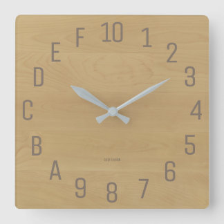 Relógio Quadrado Geek do Hexadecimal do Vidoeiro-Olhar