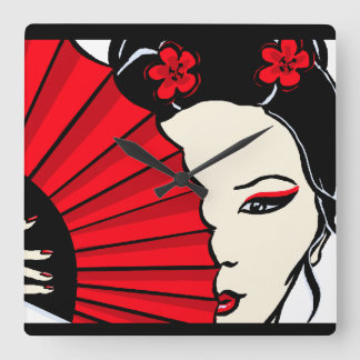 Relógio Quadrado Geisha