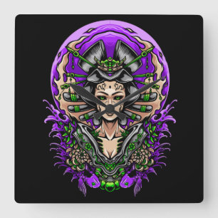 Relógio Quadrado Geisha