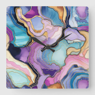 Relógio Quadrado Gemstone Symphony Wall Clock