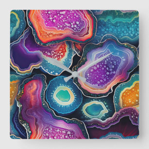 Relógio Quadrado Gemstone Symphony Wall Clock