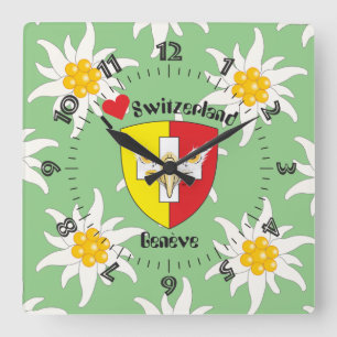 Relógio Quadrado Genebra, Genève Suíça Suisse Svizzera relógio/