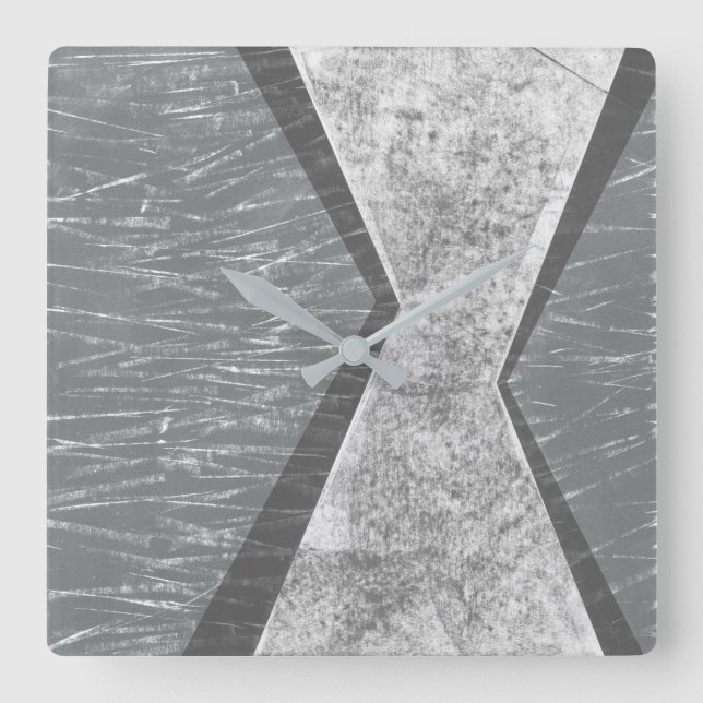 Relógio Quadrado Geometria orquestrada IV (Frente)