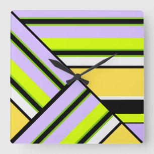 Relógio Quadrado Geométrico, banda