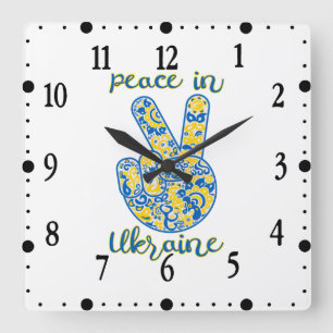 Relógio Quadrado Gestor vitorioso e apóia Paz na Ucrânia