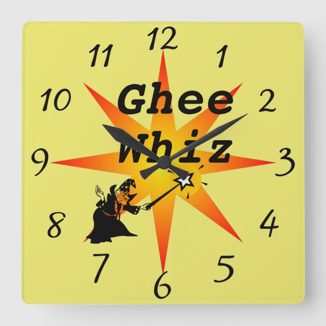 Relógio Quadrado Ghee Whiz Wall Clock (Frente)