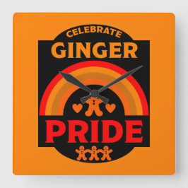 Relógio Quadrado Ginger Haired Pride